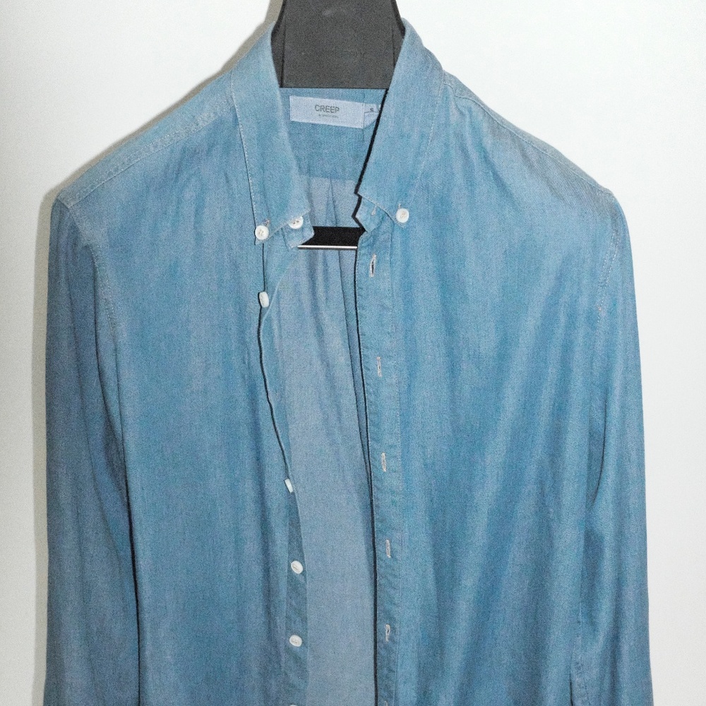 Button up: Creep - Blue jean - size small